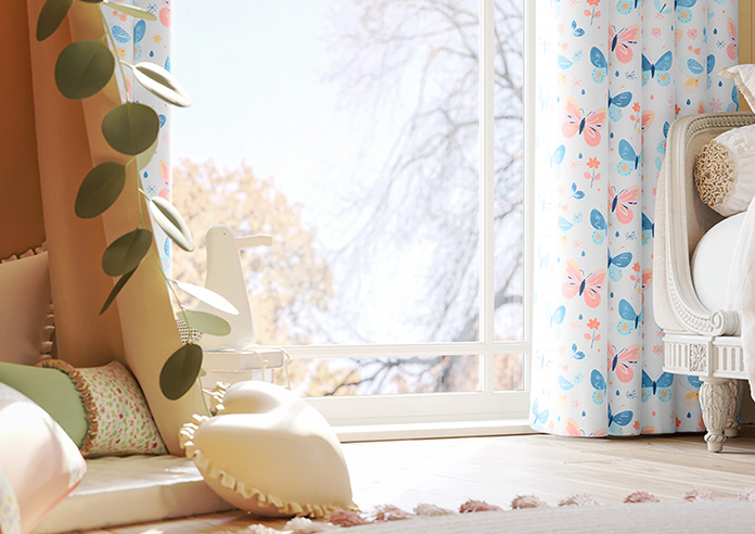 Butterfly Garden, Crystal - Made to Measure Curtains - Image 5